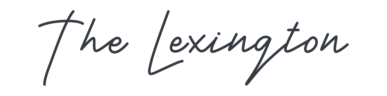 The image shows the cursive text "The Lovingston" on a green background.