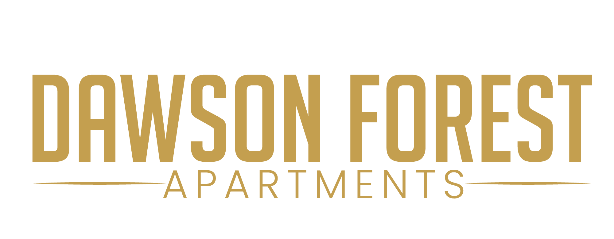 Dawson Forest Apartments logo on a green background.