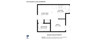 A floor plan for a living space at 29 Cartwright St, London, ON N6B 2W5.