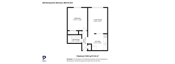A floor plan for a Moncton, NB apartment.