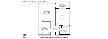 A floor plan for a home at 68 Breckenridge Dr, Kitchener, ON N2B 2N9.