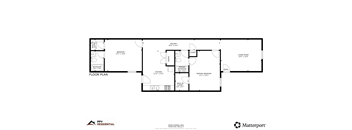 A floor plan for a residential area by Matterport.