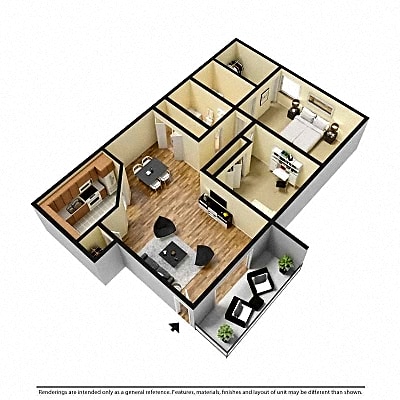 2 Bedroom (upstairs)