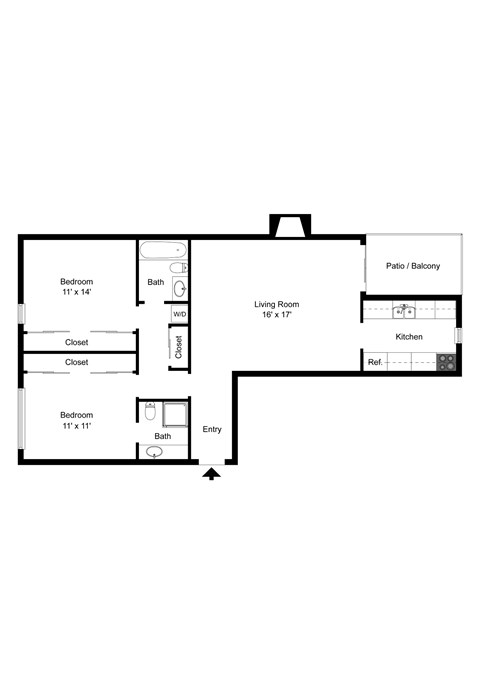2 bed 2 bath B at Infinity on the Landing Apartments, Euless, TX