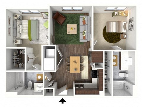 2 bed 2 bath at Infinity on the Point Apartments, Dallas 75243