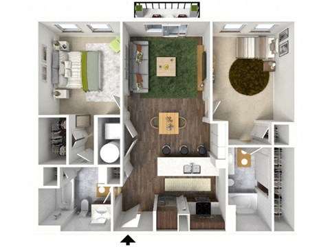 2 bed 2 bath C at Infinity on the Point Apartments, Texas