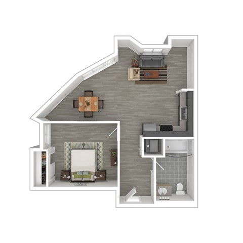 A3 Floor Plan at Catalina West Adams, California, 90016