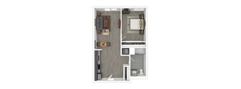 A1 Floor Plan at Catalina West Adams, Los Angeles, 90016