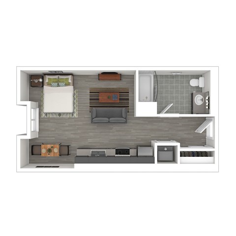 S4 Floor Plan at Catalina West Adams, Los Angeles California