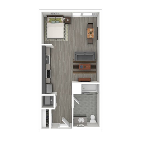 S5 Floor Plan at Catalina West Adams, California, 90016