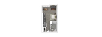 S1 Floor Plan at Catalina West Adams, California