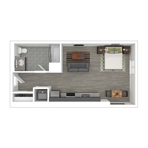 S6 Floor Plan at Catalina West Adams, Los Angeles, 90016