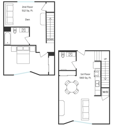 A2 Floor Plan at 5263 W Adams, Los Angeles California