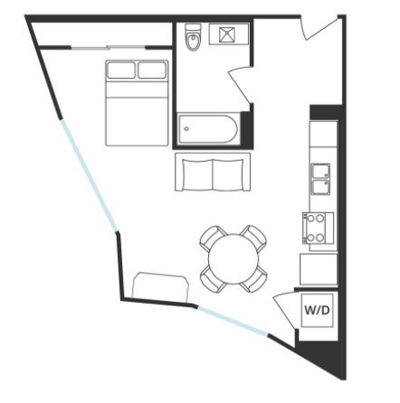 S3 Floor Plan at 5263 W Adams, California, 90016