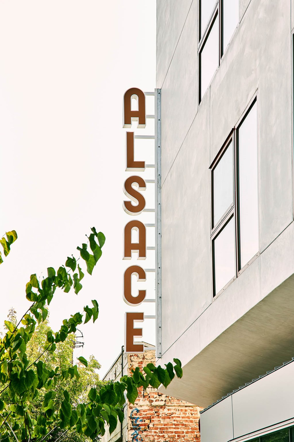 Property Signage at Alsace Living, Los Angeles, 90016