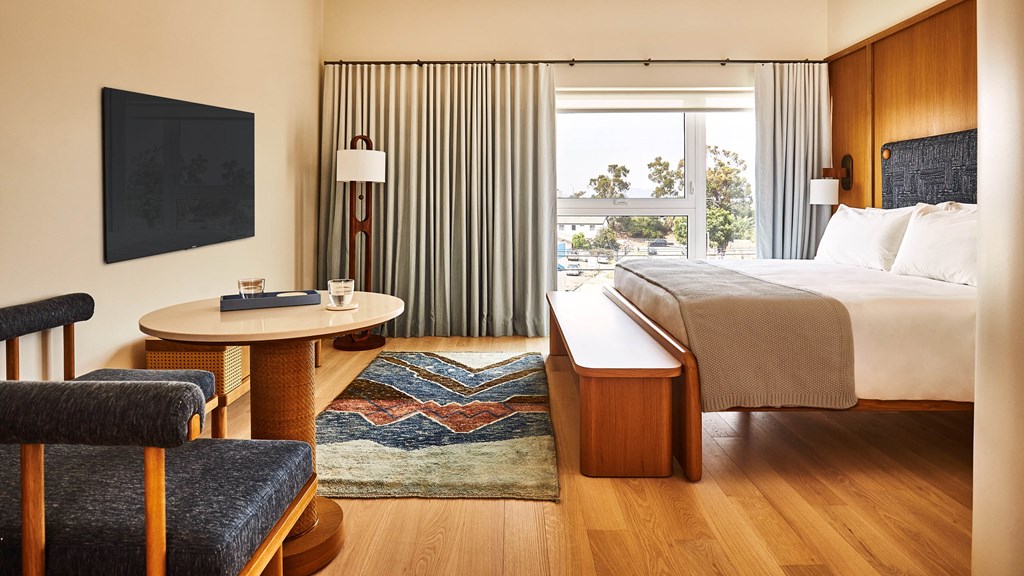 Bedroom With TV at Alsace Living, California