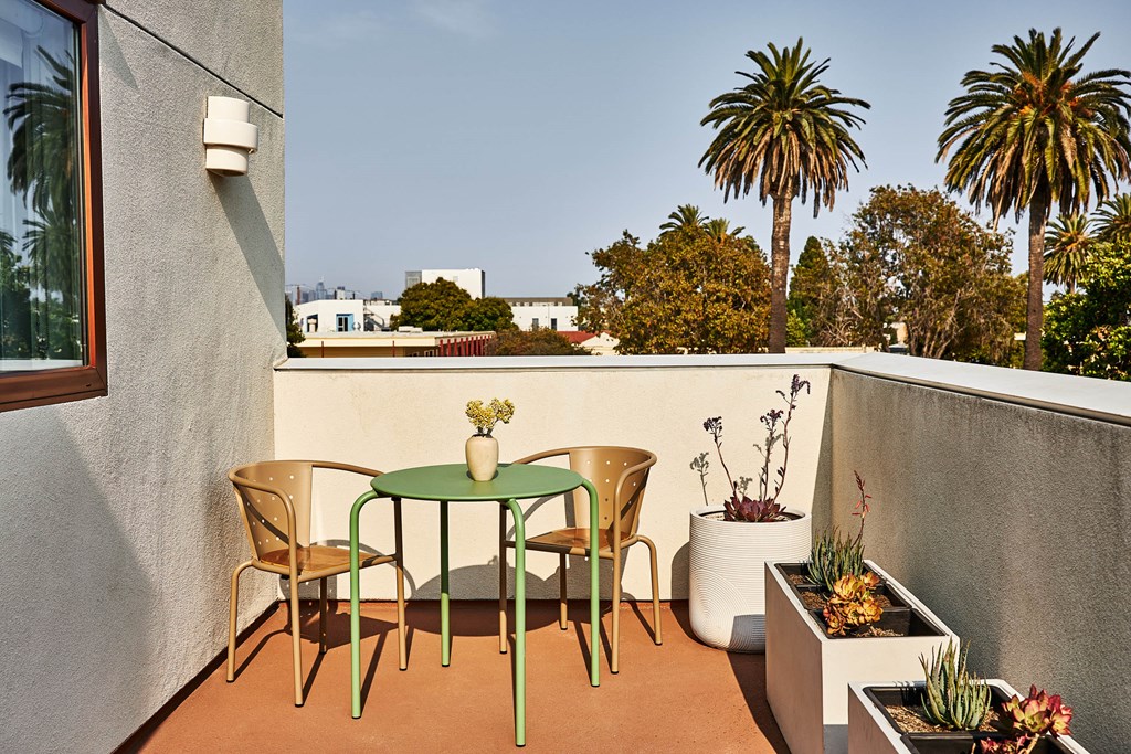 Private Patio at Alsace Living, California, 90016