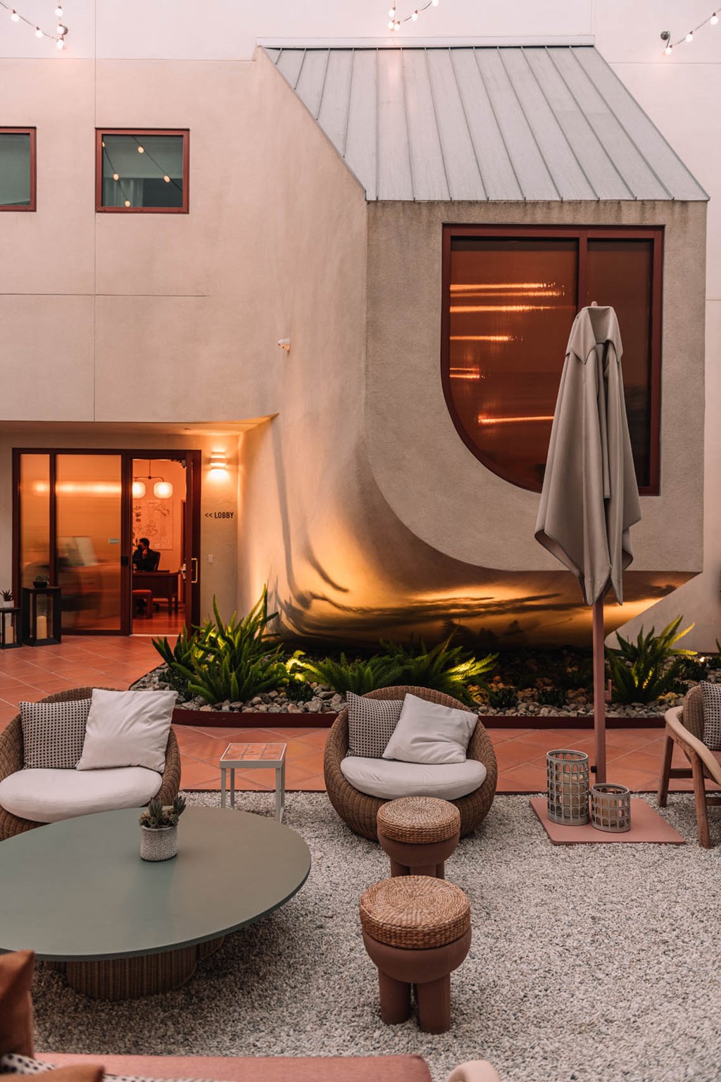 Outdoor Patio at Alsace Living, California, 90016