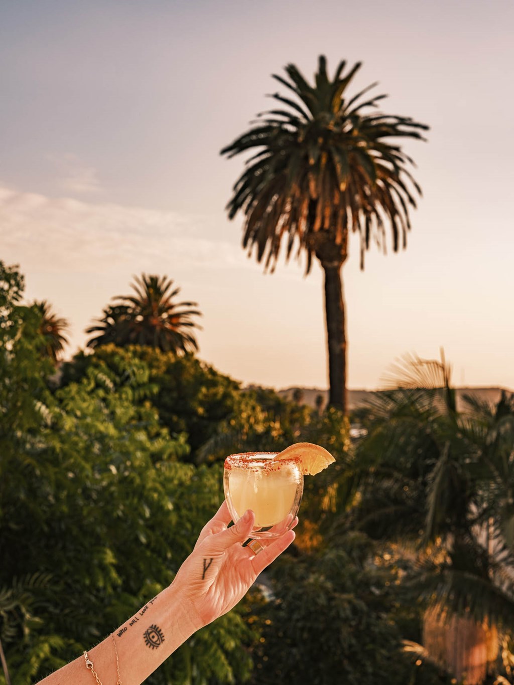 Posing A Photo With A Drink at Alsace Living, Los Angeles, CA, 90016