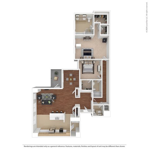 Union St Floor Plan at Catania, Pasadena, CA 91105