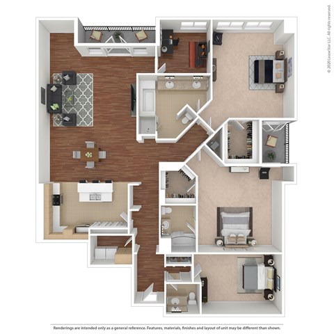 Colorado Blvd Floor Plan at Catania, Pasadena, 91105