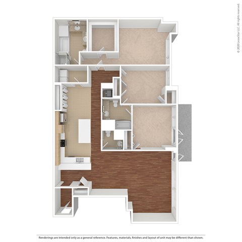 Fair Oaks Ave Floor Plan at Catania, Pasadena California