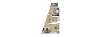 A1 Floor Plan at The Jayne, Los Angeles California