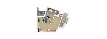 A3 Floor Plan at The Jayne, Los Angeles, CA 90016