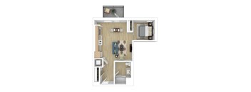 A6 Floor Plan at The Jayne, California