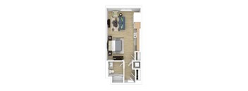 S1 Floor Plan at The Jayne, Los Angeles, CA 90016