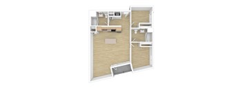 C1 Floor Plan at The Wilson, Santa Monica California