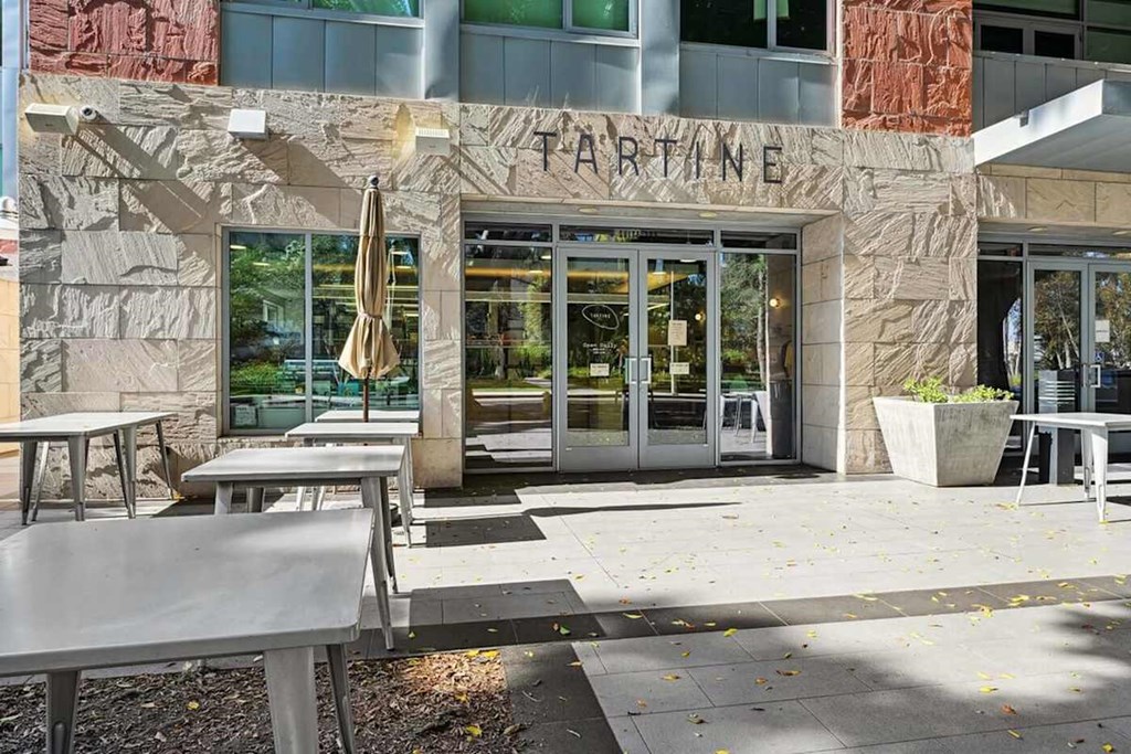 The entrance to a building at Catania, Pasadena, CA