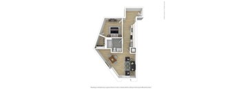 B3 Floor Plan at Zoe Lofts, Los Angeles, CA