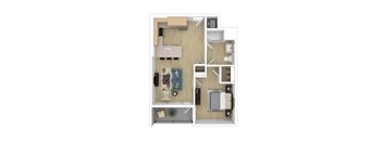 A7 Floor Plan at The Wilson, Santa Monica California