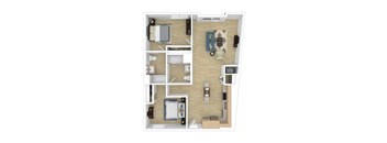B12 Floor Plan at The Wilson, California, 90405