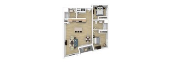 B14 Floor Plan at The Wilson, Santa Monica, CA
