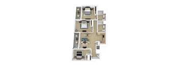 C2 Floor Plan at The Wilson, Santa Monica, CA 90405