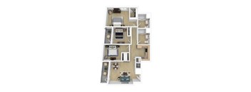 C3 Floor Plan at The Wilson, Santa Monica