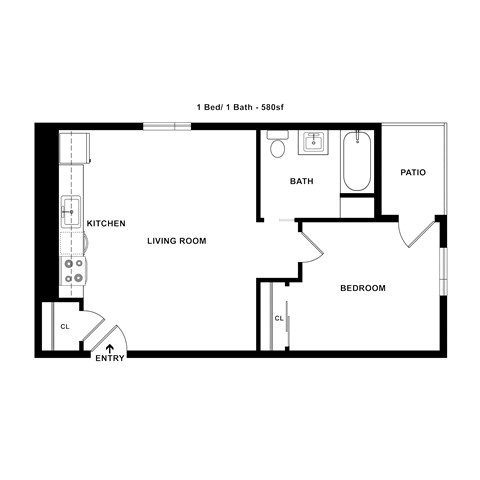 A1 Floor Plan at The Dillon II at Silver Lake, Los Angeles