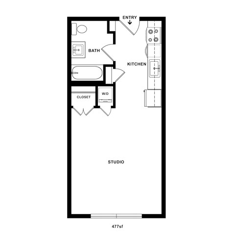 S1 Floor Plan at The Dillon II at Silver Lake, Los Angeles California