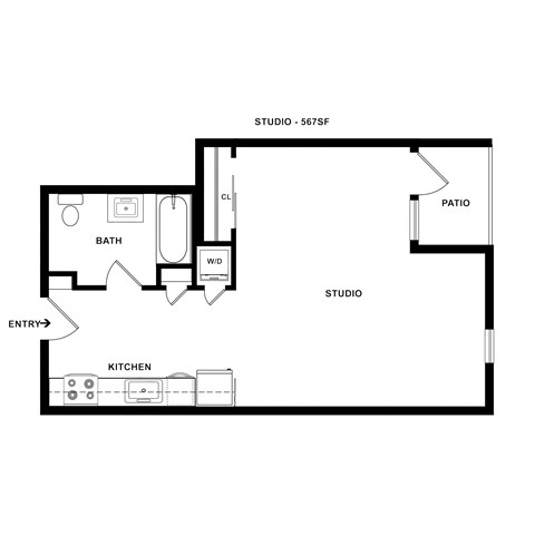 S8 Floor Plan at The Dillon II at Silver Lake, Los Angeles, 90026