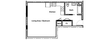 A1 Floor Plan at The Dillon, Los Angeles