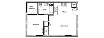 B2 Floor Plan at The Dillon, Los Angeles, CA