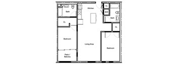 C1 Floor Plan at The Dillon, Los Angeles