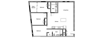D1 Floor Plan at The Dillon, Los Angeles California