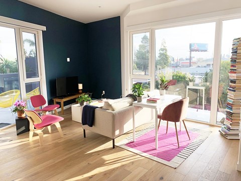 Living Room With TV at 5135 W Adams, Los Angeles, CA 90016