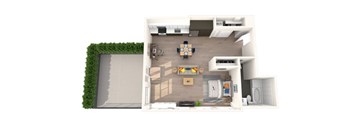 A3 Studio Floor Plan at 2231 S Western, California, 90018