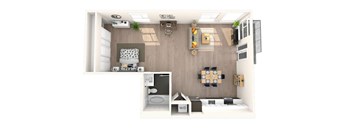 A5 Floor Plan at 2231 S Western, Los Angeles, 90018