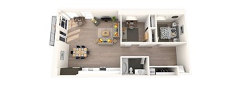 B1 Floor Plan at 2231 S Western, Los Angeles, CA