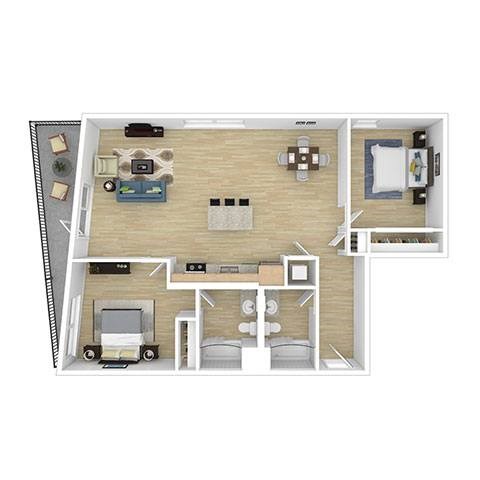 B1 Floor Plan at 2221 S Western, Los Angeles, CA 90018